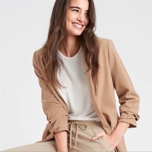 Banana Republic Petite Ruched Sleeve Blazer